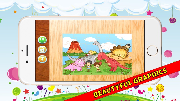 Dino Puzzles Jigsaw Jurassic Pre-K 4 Year Old Game screenshot-4