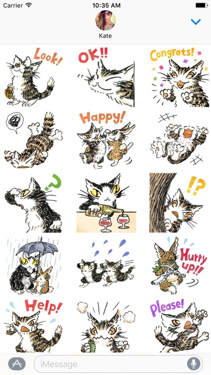 Lovely Cats - Painting Art Stickers by Hiep Nguyen Van