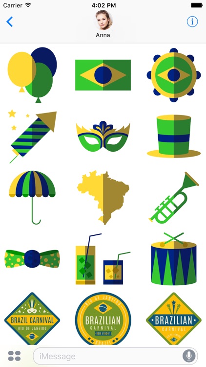 I Love Brazil - Sticker Pack for iMessage