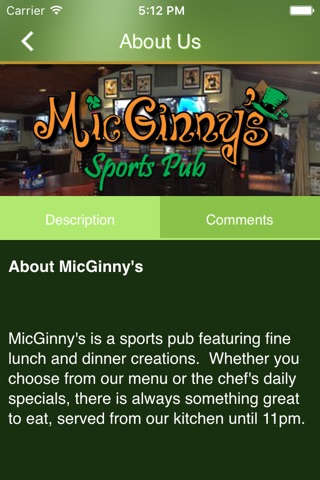 MicGinny's Restaurant & Sports Pub screenshot 2
