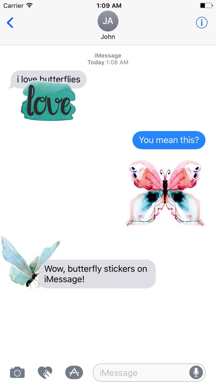 Watercolor Butterflies Sticker Pack screenshot-3