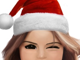 Cute Santa Girl - Christmas Stickers for those who love Santa Girls