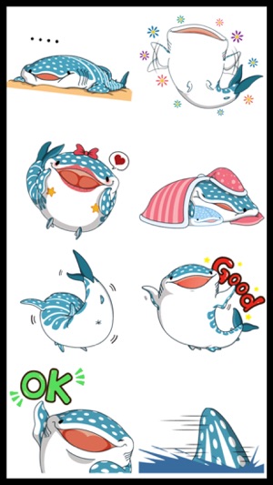 Cute Whale Shark Stickers(圖5)-速報App