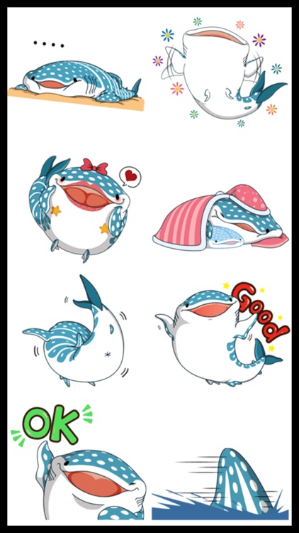 Cute Whale Shark Stickers screenshot-4