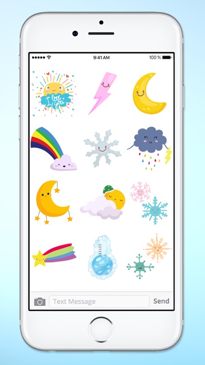 Cute Weather Emoji Icons Sticker Pack screenshot-4
