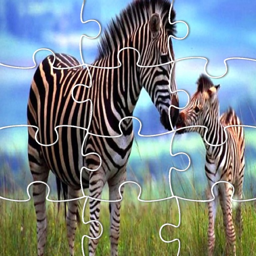 Animals Puzzle Games For Kids Zebra Version Icon