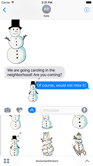 Snowman Stickers for Christmas(圖2)-速報App