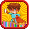 Kids Coloring Book Super Heroes for Learning