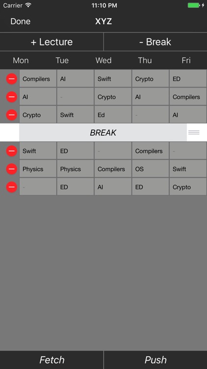 Universal Time Table Widget screenshot-3