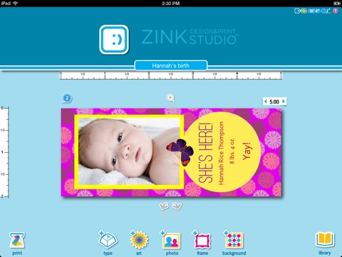 ZINK Print Studio for iPad screenshot 2