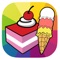 Good Coloring Page Game Cake And Ice Cream