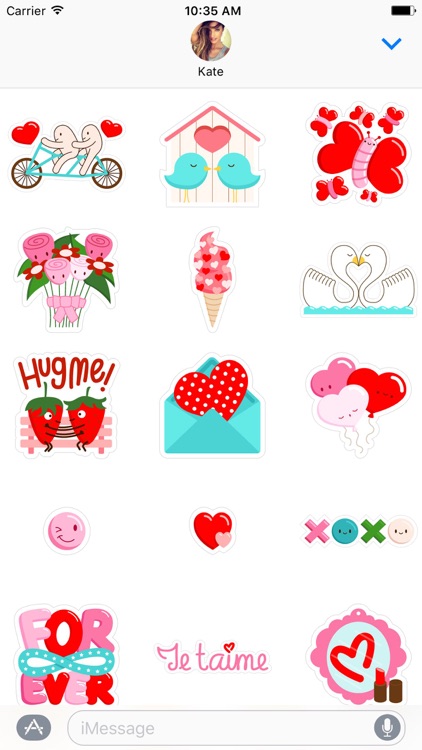 Love Messages for Valentine Stickers