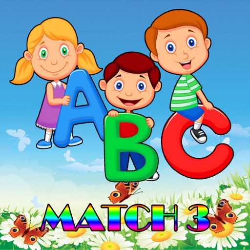 ABC Match 3 Puzzle - ABC Drag Drop Line Game Icon