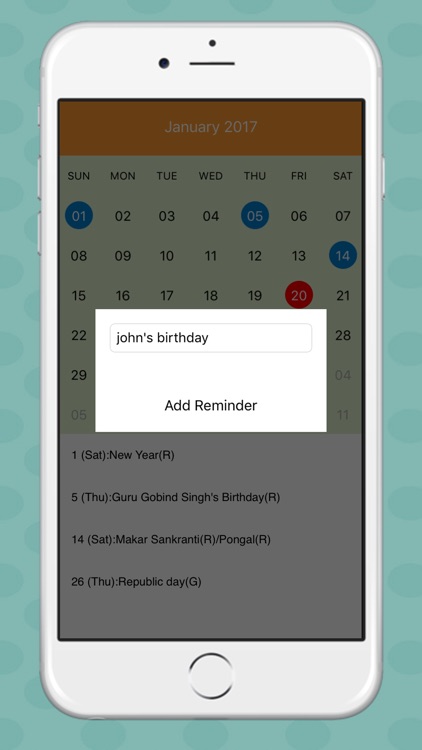 Holidays Calendar 2017 screenshot-3