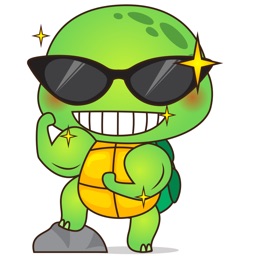 Pura the funny turtle 5 for iMessage Sticker