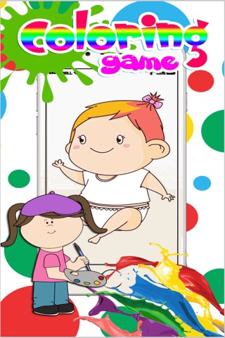 Coloring Page Game Little Girls Version screenshot 2