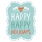 Happy Holidays Christmas Tags Sticker Pack