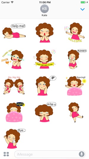 Elizabetta The Chubby Girl English Stickers(圖3)-速報App