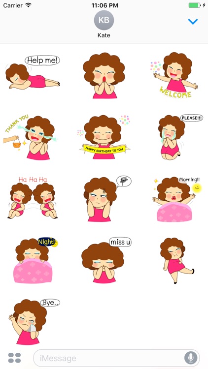 Elizabetta The Chubby Girl English Stickers