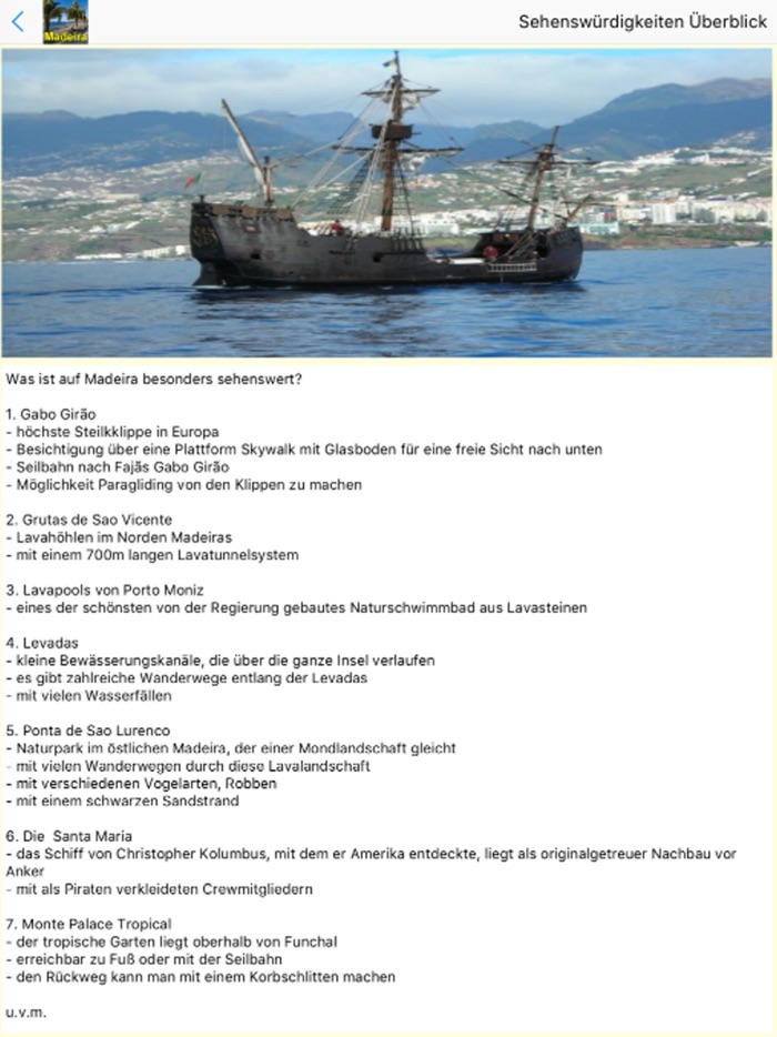 Madeira App für den Urlaub