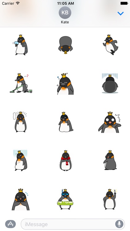 King Penguin Animated Sticker