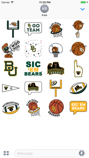 Baylor University Animated+Stickers for iMessage(圖2)-速報App