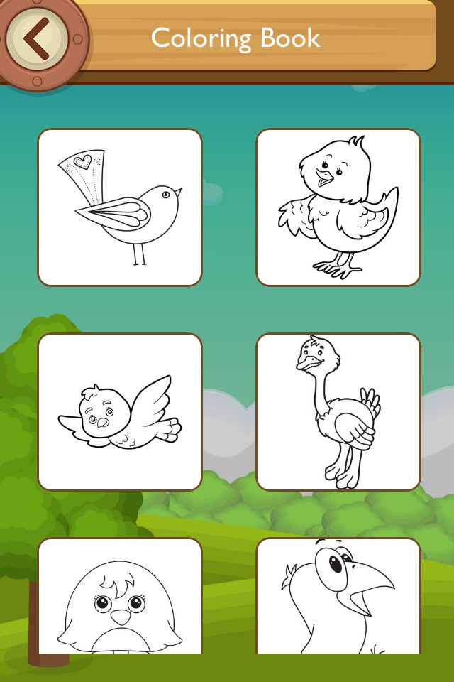 Coloring book - Kids learn to draw birds, animals screenshot 3