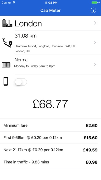 Taxi Meter UK - Cab Fares