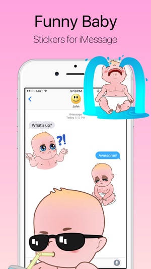 Funny Little Baby Stickers