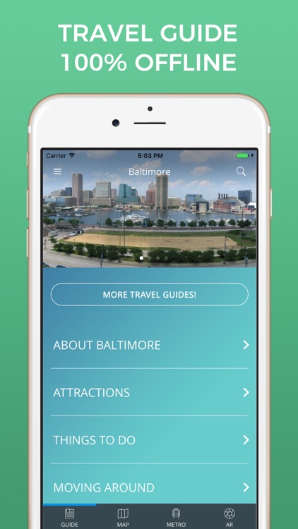 Baltimore Travel Guide with Offline Street Map