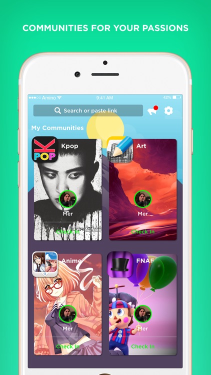 Amino: Communities and Groups