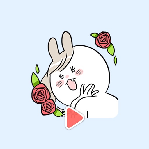 Charming Spoiled Rabbits - Animated Gif Stickers icon