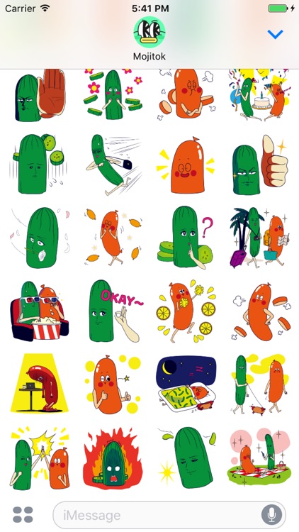 Cucumber&Sausage Couples Stickers