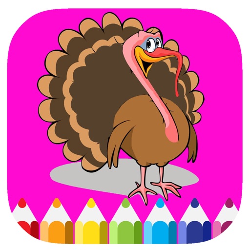Coloring Page Turkeys Game For Kids Edition Icon