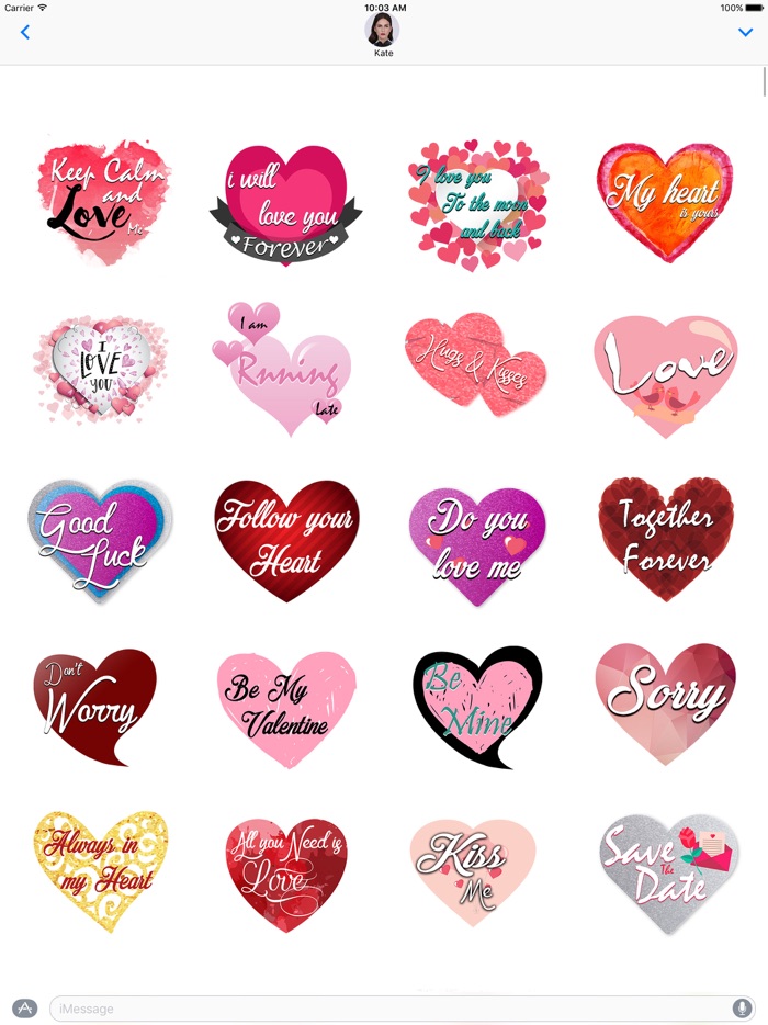 Love Heart Illustrated Stickers