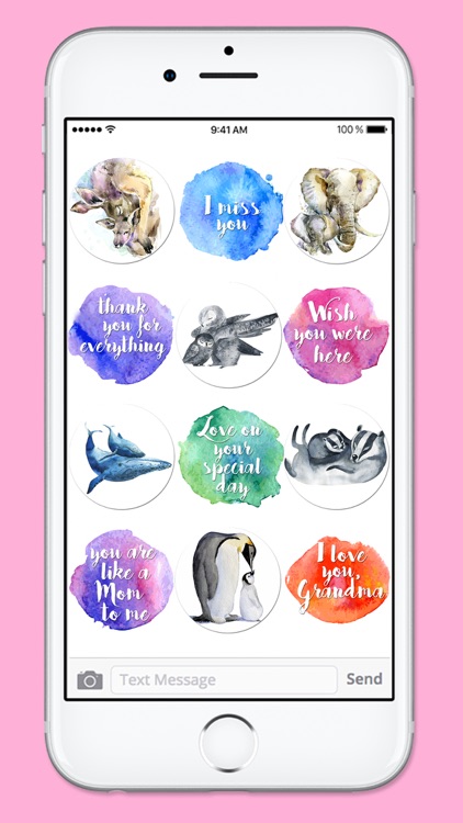 I Love You Mom Watercolor Mothers Day Sticker Pack screenshot-4