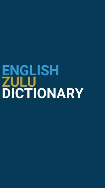 English : Zulu Dictionary