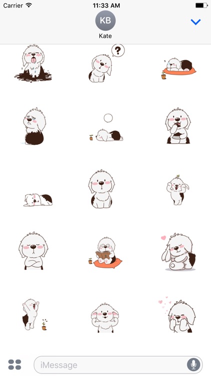 Animated Super Cute Dog Stickers