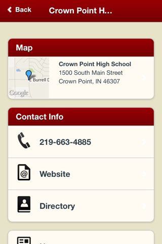 Crown Point Community School Corporation screenshot 2