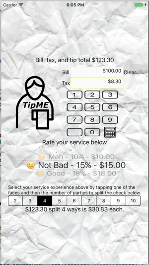 TipME Tip Calculator and Tab Splitter(圖1)-速報App