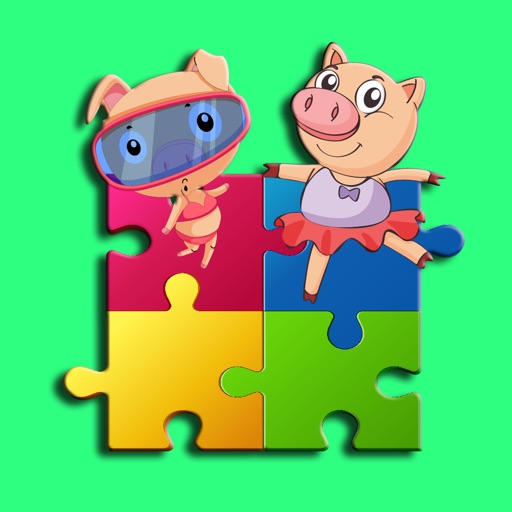 Amazing Cute Piggy Puzzle Jigsaw for Kids Icon