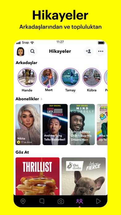 Snapchat iphone ekran görüntüleri