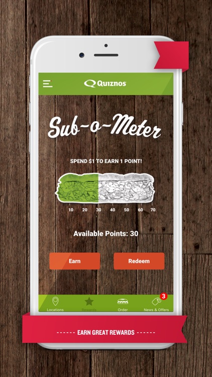 Quiznos Toasty Points
