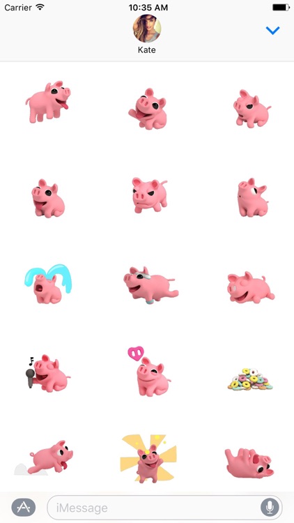 Pinky The Pig Animated Stickers