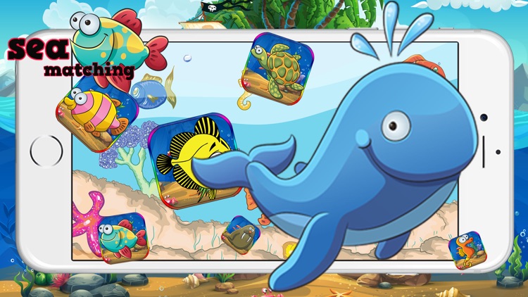 Sea Animal Match - Cards Matching Games Kids