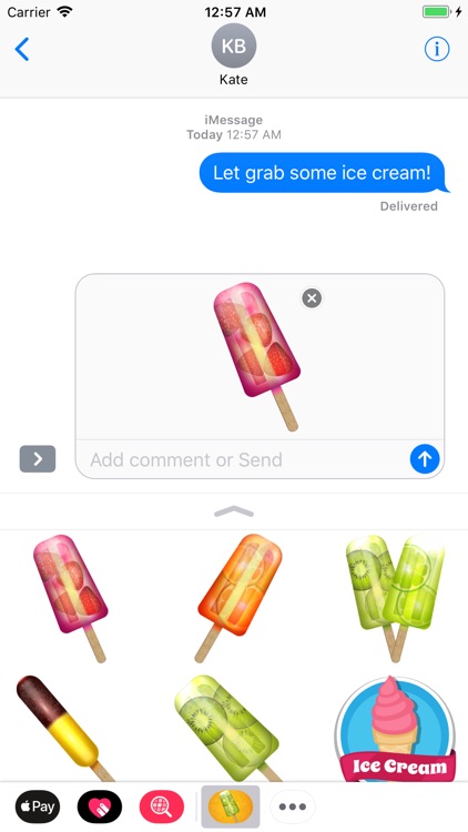 Sunburst Ice Cream Sticker