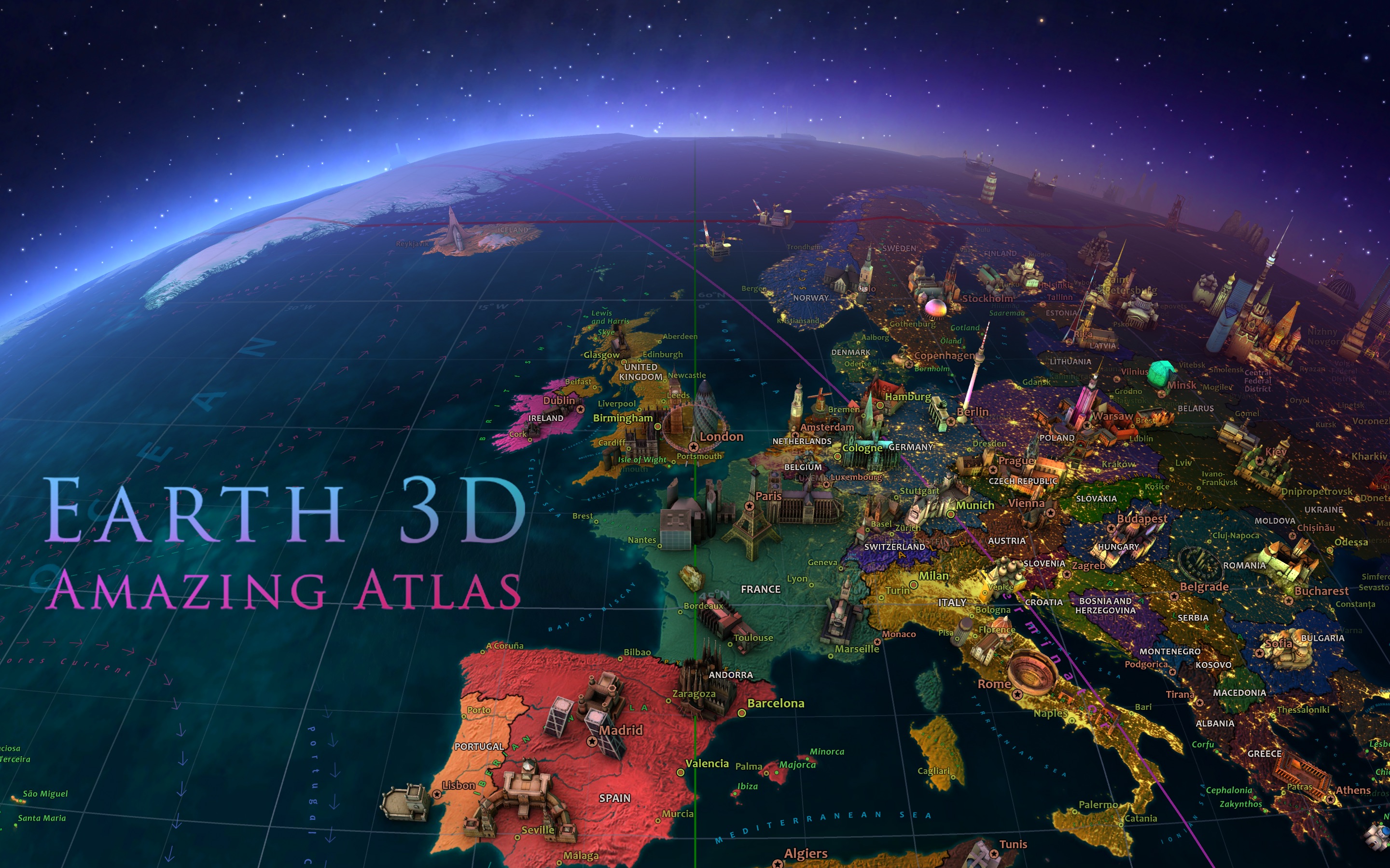 Screenshot do app Earth 3D - Amazing Atlas