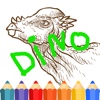 Dinosaur T rex Dragons Coloring Book HD for kids