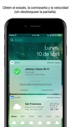 Captura de Pantalla 2 Wifi Widget - See, Test, Share iphone