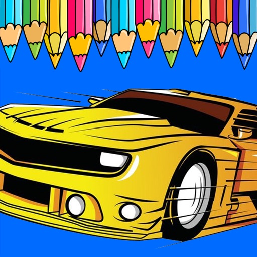 drawing racing car game coloring book version